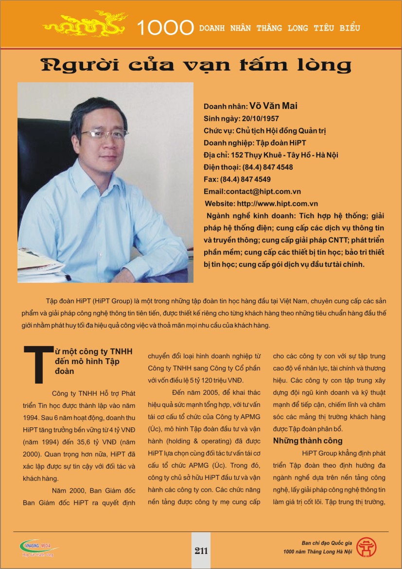 Chủ tịch HDQT Võ Văn Mai – Người của vạn tấm lòng