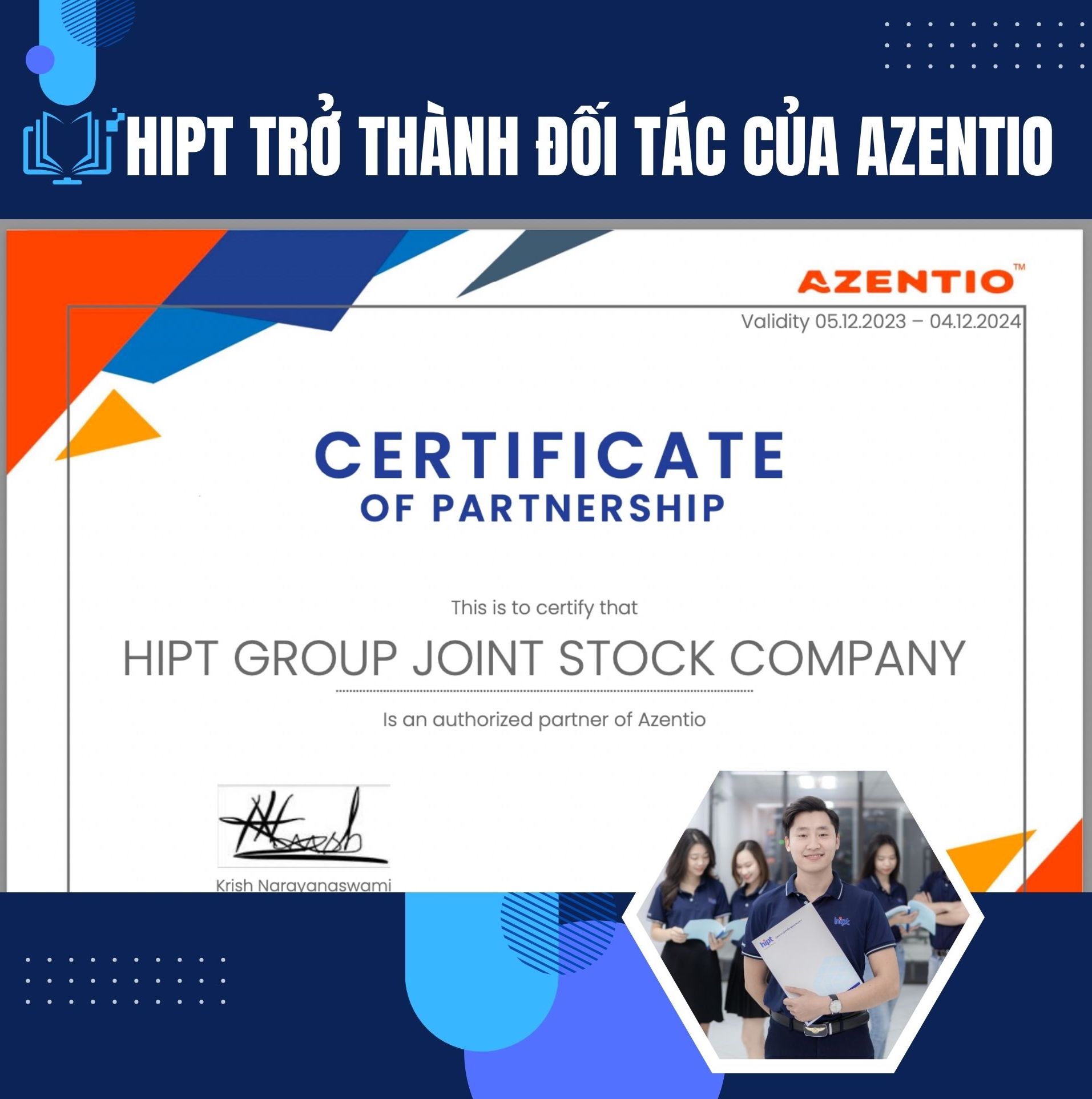 HIPT TRỞ THÀNH ĐỐI TÁC CỦA HÃNG AZENTIO